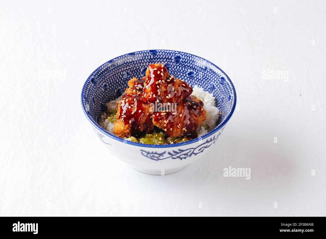 Cuisine japonaise asiatique poulet frit au riz Banque D'Images