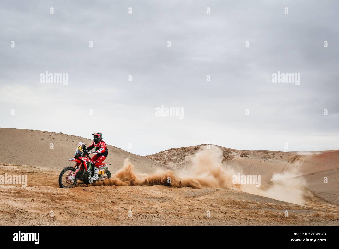 02 GONCALVES Paulo (por), Honda, Monster Energy Honda Team 2019, Motul, moto, action pendant le Dakar 2019, Stage 3, San Juan de Marcona - Arequipa, pérou, le 9 janvier - photo Antonin Vincent / DPPI Banque D'Images