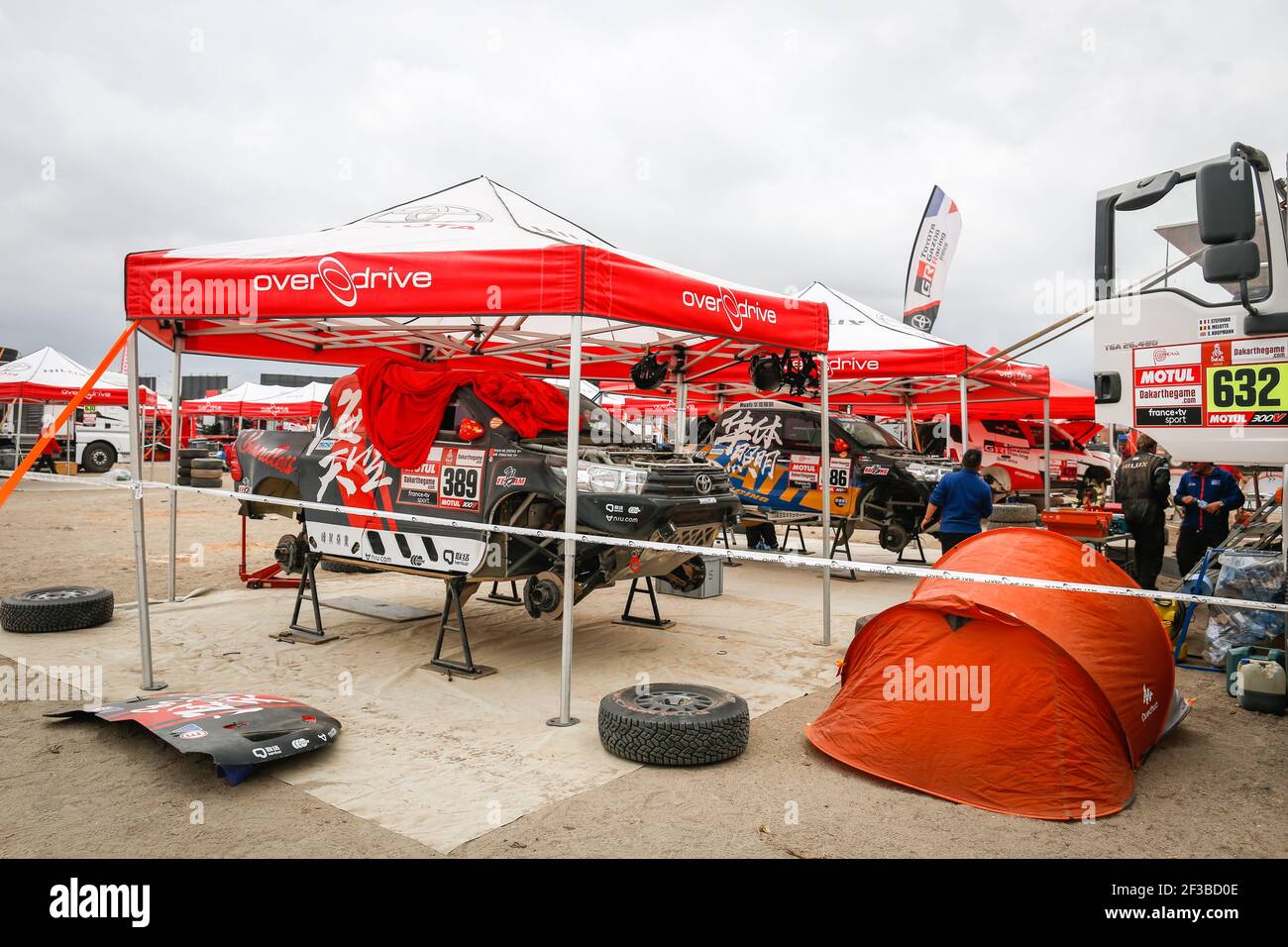 389 ZHITAO He (chn), ZHAO Kai (chn), Toyota, Yong Racing Team, Groupe T1, Classe 1, Auto, action pendant le Dakar 2019, jour de repos Arequipa, pérou, le 12 janvier - photo Antonin Vincent / DPPI Banque D'Images