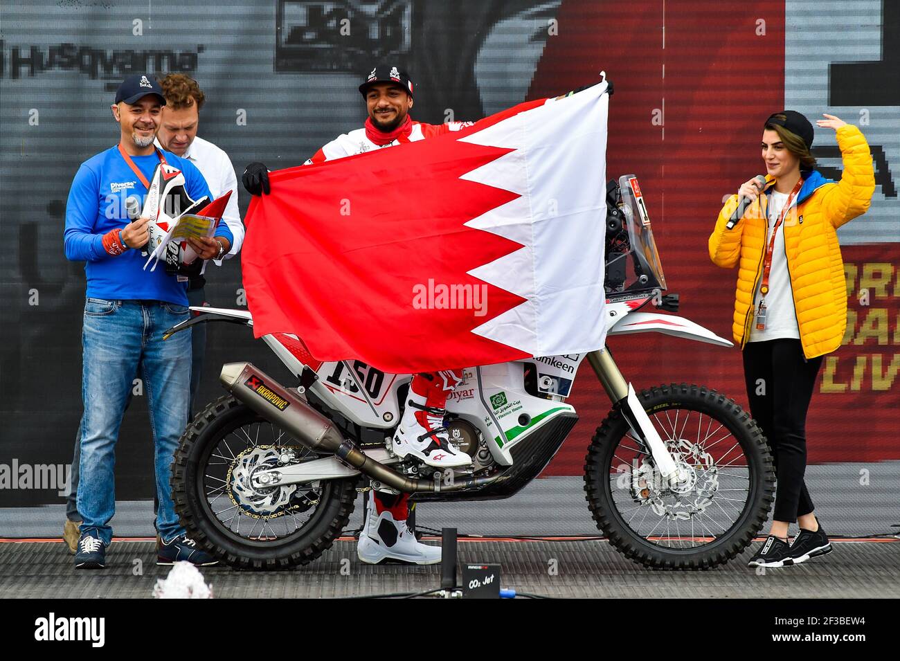 150 Farhan Salman Mohamed Humood Farhan (bhr), Husqvarna, HT Rally RAID Husqvarna Racing, moto, Bike, action lors de la cérémonie de départ du Dakar 2020 à Jeddah, Arabie Saoudite le 4 janvier 2020 - photo DPPI Banque D'Images