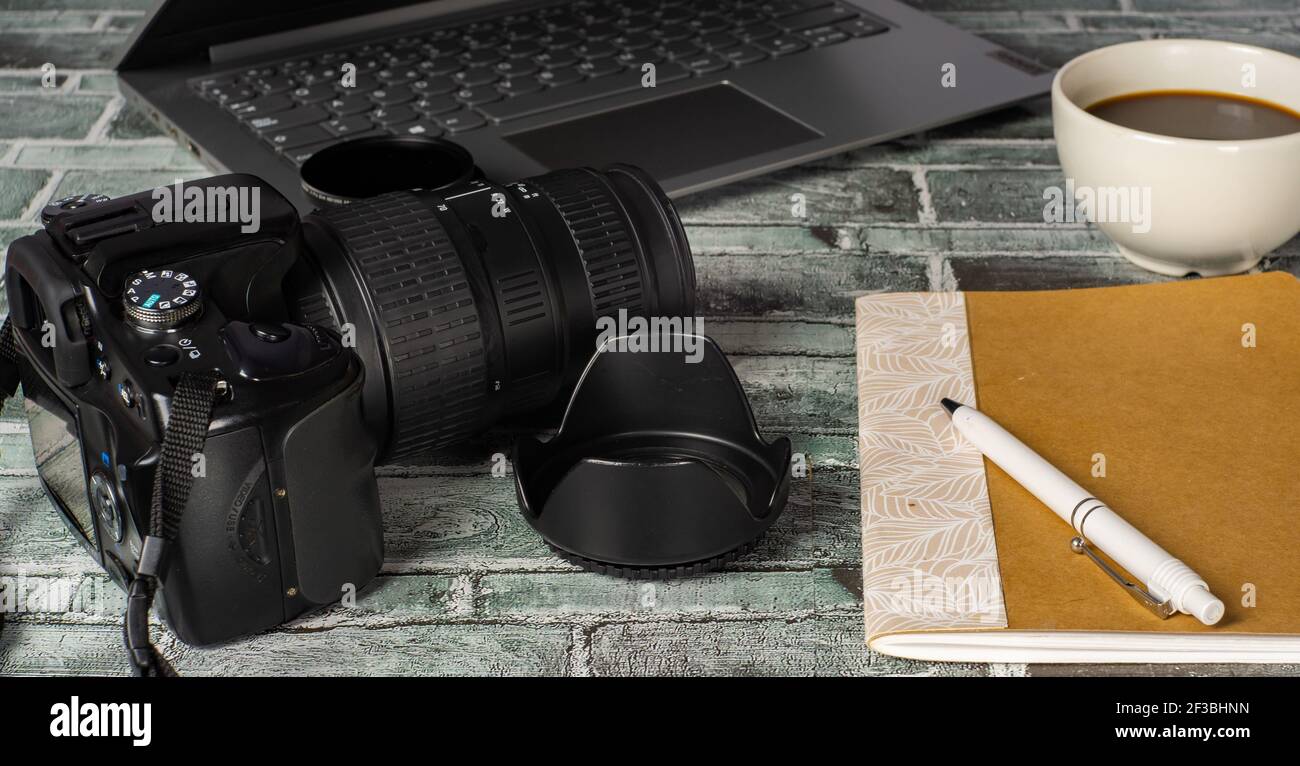 ordinateur photo et accessoires Banque D'Images