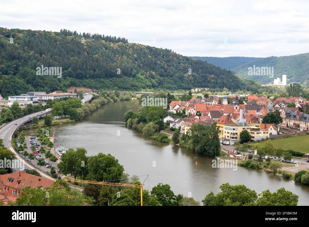 Wertheim am main Allemagne - 19.06.2018: Vue de Wertheim am main depuis le point de vue du château Banque D'Images