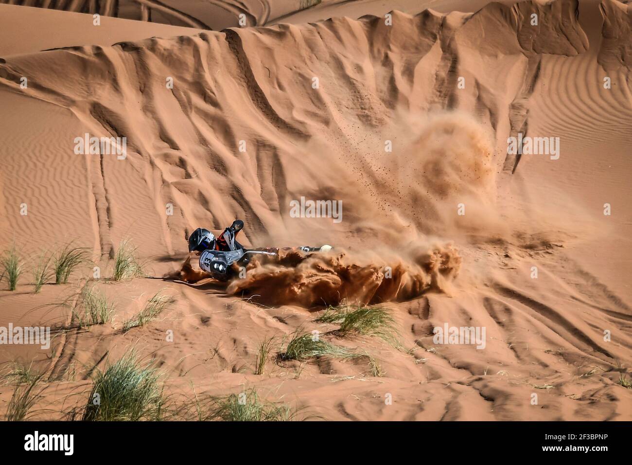 43 AL KHALIFA Abulaziz (bhr), HT Rally RAID, Husqvarna FR 450 RR, action pendant la 2ème étape du Rallye du Maroc 2019 d'Erfoud à Erfoud le 6 octobre - photo Eric Vargiolu / DPPI Banque D'Images