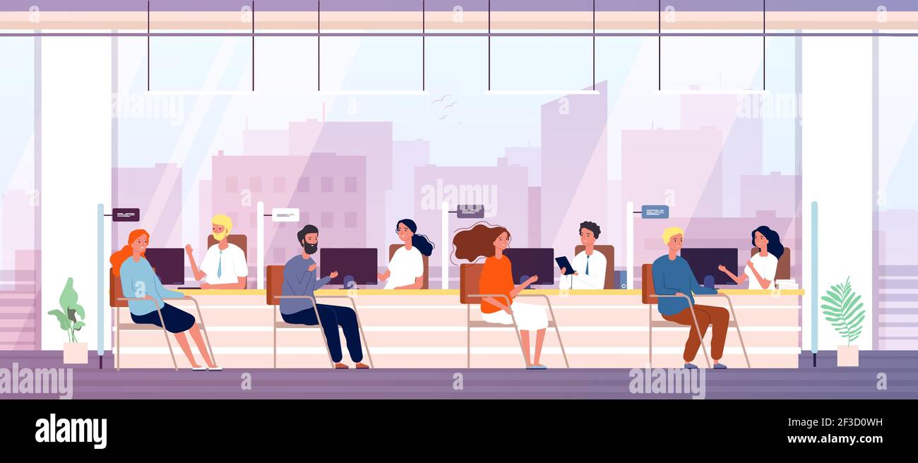 Les gens en banque. Personnages dans les gestionnaires de bureau d'investissement d'affaires consultant Banque croissance financière vecteur d'argent Illustration de Vecteur Les gens en banque. Personnages dans les gestionnaires de bureau d'investissement d'affaires consultant Banque croissance financière vecteur d'argent Illustration de Vecteur