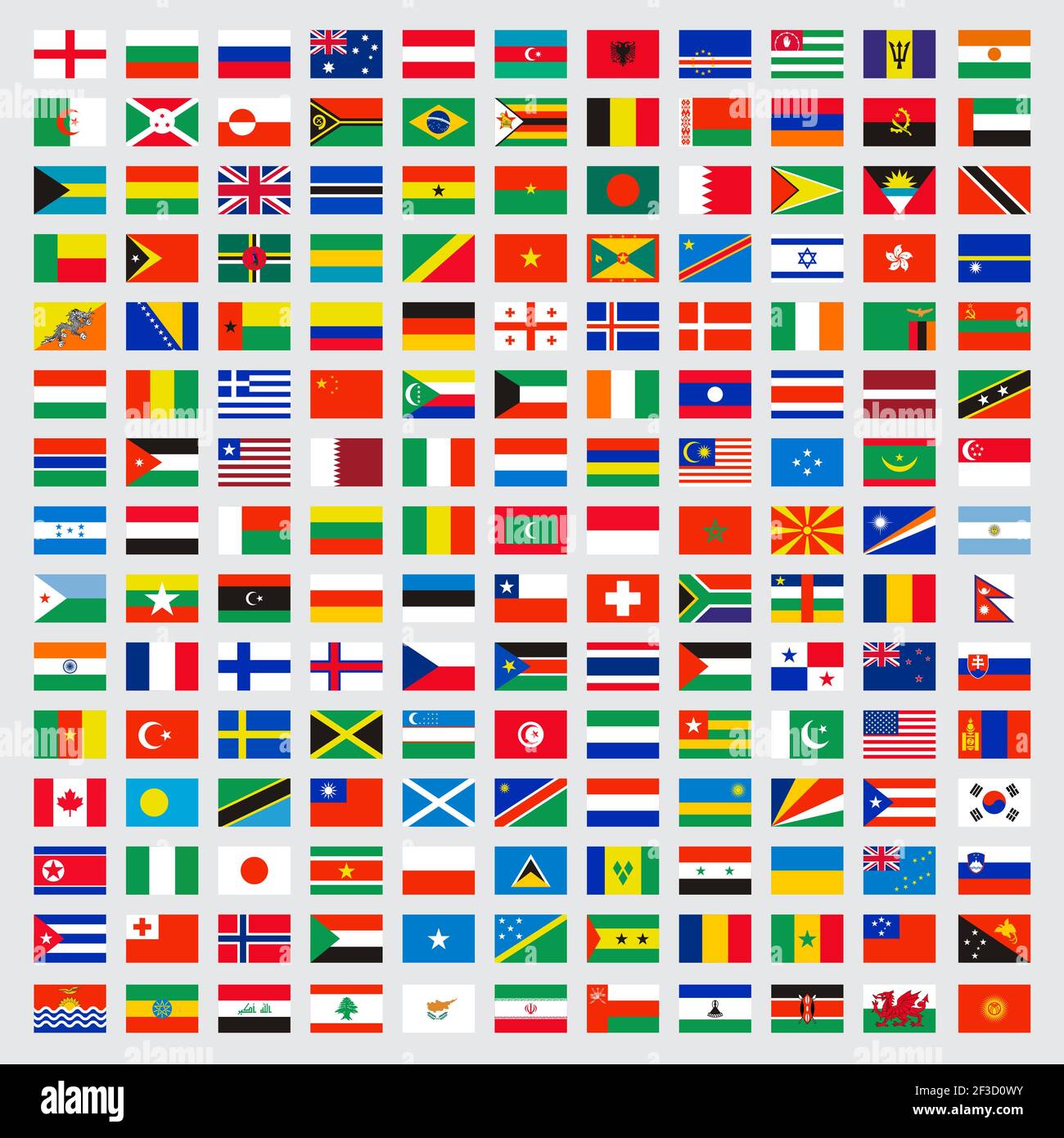 Collection World Flags. Les lois noment des symboles indépendants mappent des bannières vectorielles colorées vector Illustration de Vecteur