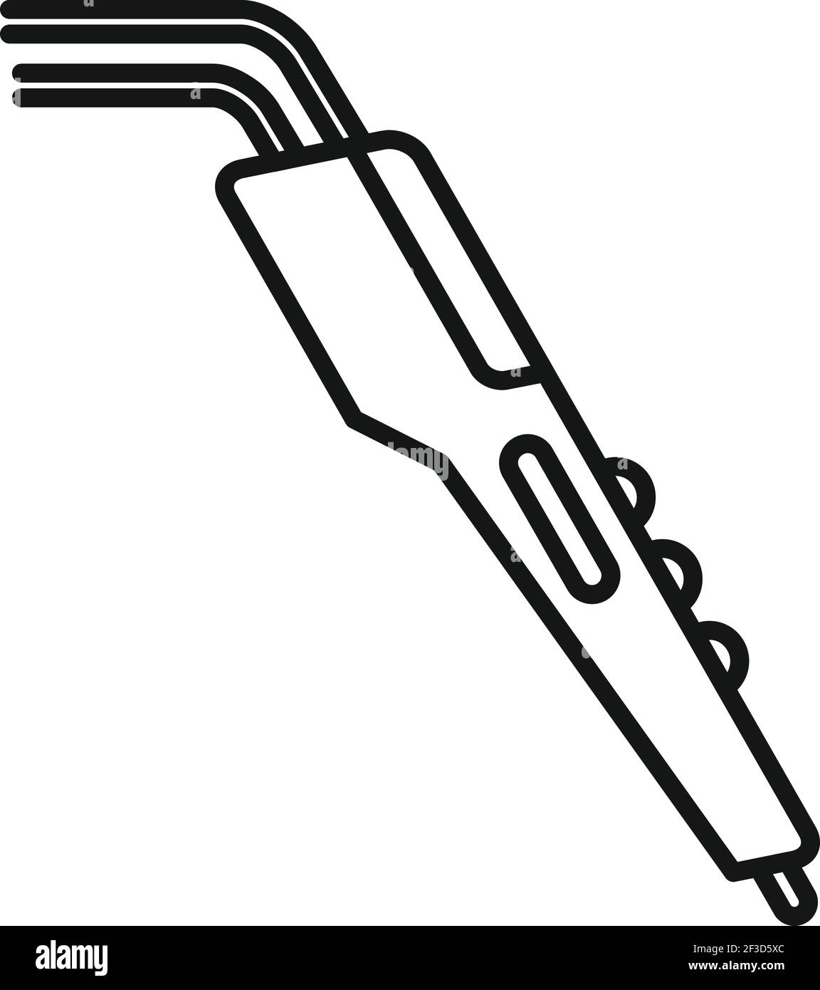 icône de stylo électronique 3d, style de contour Illustration de Vecteur