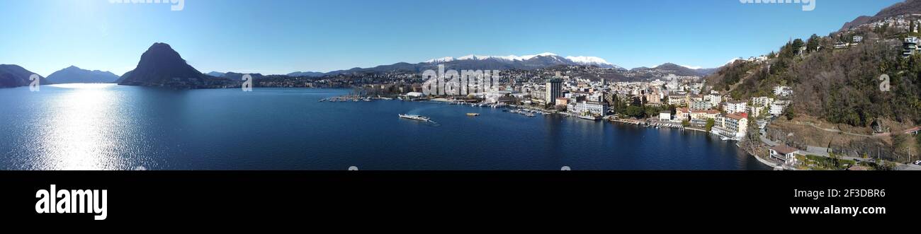 Lugano et San Salvatore, Suisse Banque D'Images