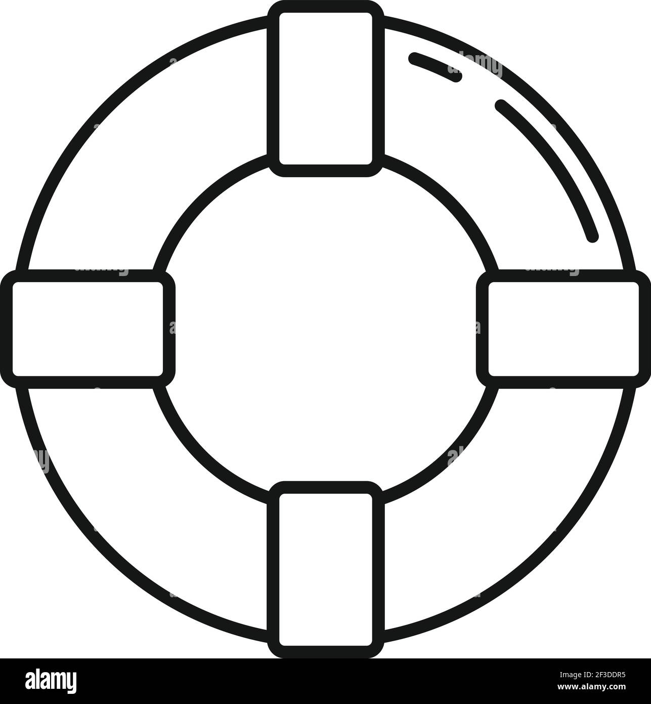 Icône de bateau de sauvetage, style de contour Illustration de Vecteur