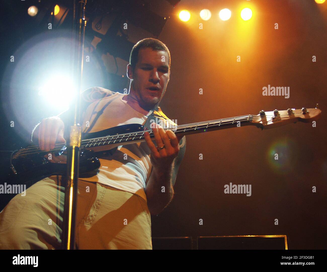 9 MARS : Tim Commerford d'Audiolave se produit au Tabernacle d'Atlanta, en Géorgie, le 9 mars 2003. CRÉDIT: Chris McKay / MediaPunch Banque D'Images 9 MARS : Tim Commerford d'Audiolave se produit au Tabernacle d'Atlanta, en Géorgie, le 9 mars 2003. CRÉDIT: Chris McKay / MediaPunch Banque D'Images