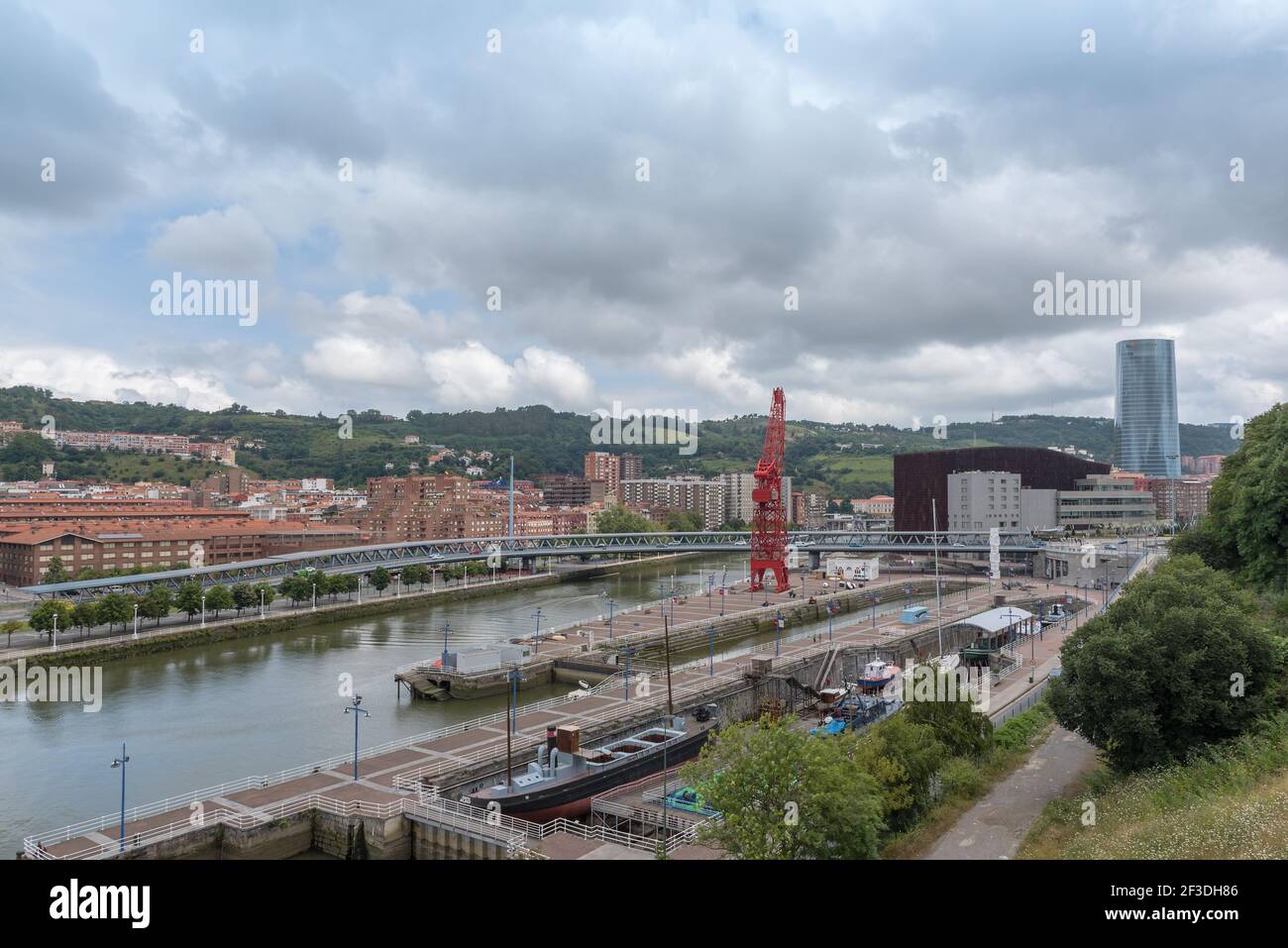 Vue extérieure du Musée maritime de Bilbao, pays basque, Espagne Banque D'Images