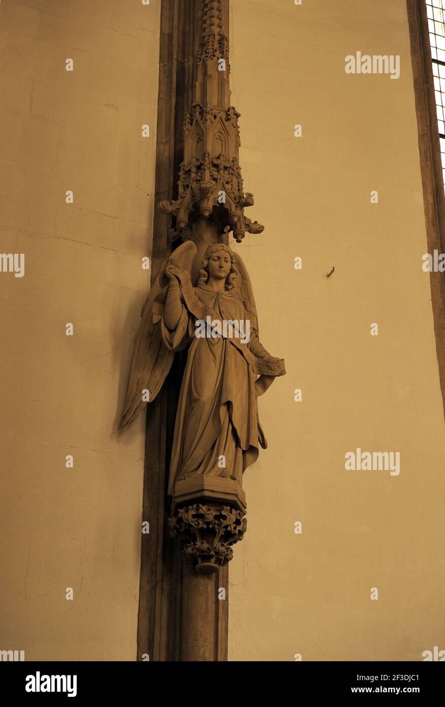 Statue d'un ange, église St Lamberts, Munster, Westphalie, Allemagne. Banque D'Images