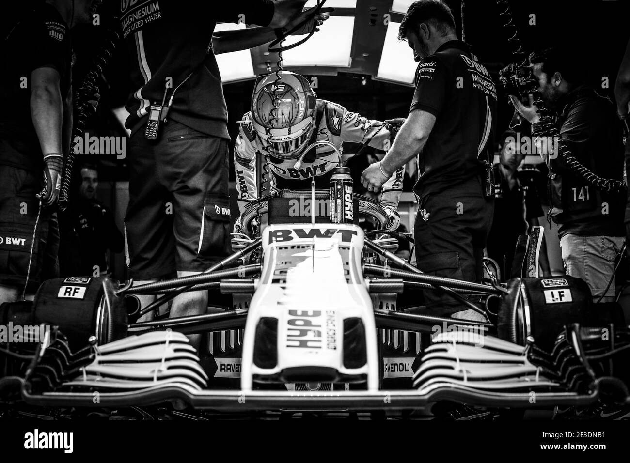 OCON Esteban (fra), Racing point Force India F1 VJM11, portrait lors du championnat du monde de Formule 1 FIA 2018, Grand Prix d'Italie, à Monza du 30 août au 2 septembre - photo Florent Gooden / DPPI Banque D'Images