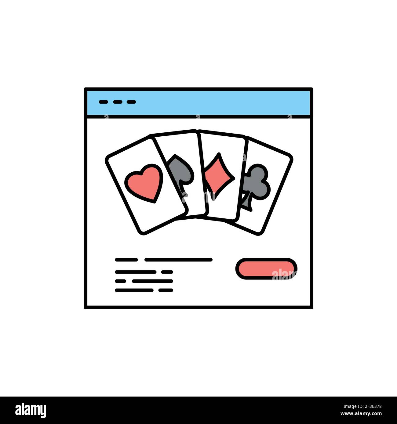 Icône de ligne couleur de casino en ligne. Pictogramme pour page Web, application mobile, Promo. Élément de conception UI UX GUI. Contour modifiable. Illustration de Vecteur