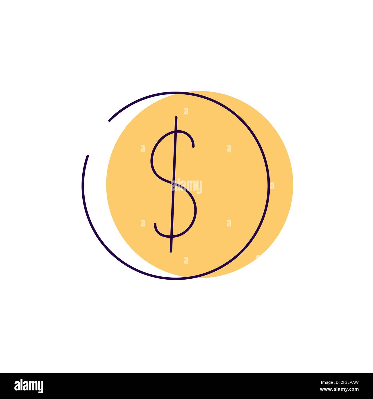 Symbole argent dollar symbole or de pièce de monnaie vecteur Illustration de Vecteur