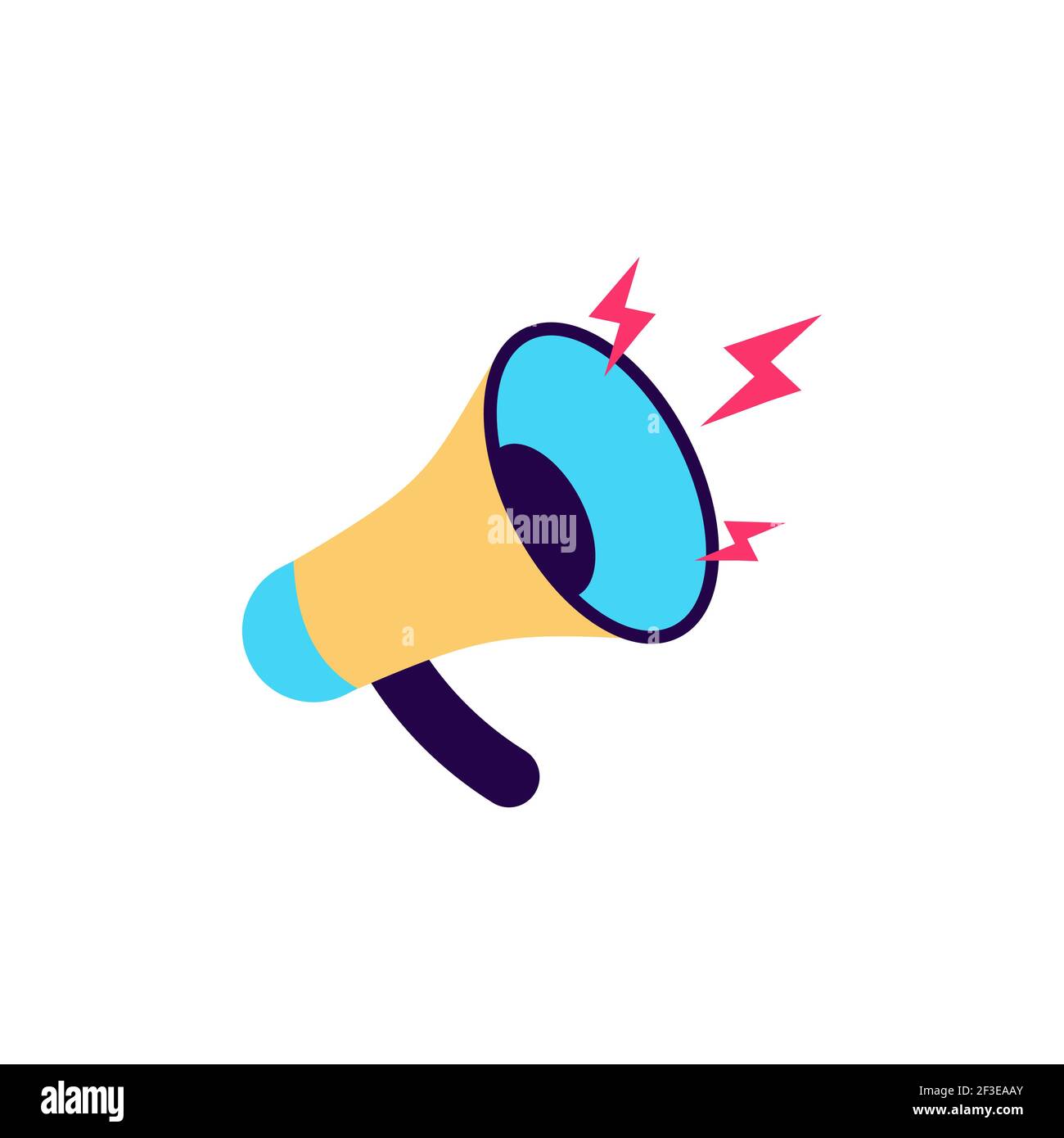 Icône de haut-parleur haut-parleur, dessin animé, logo vectoriel plat Illustration de Vecteur