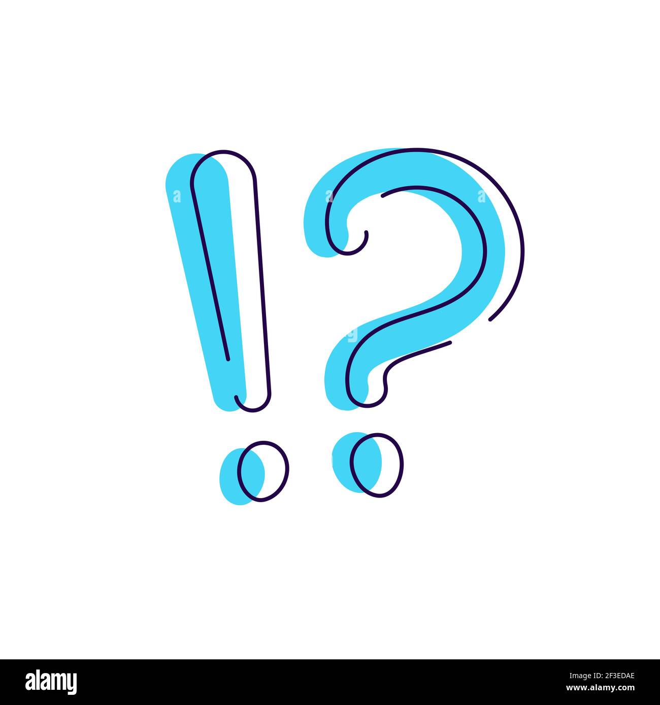 Question et point d'exclamation vecteur glyphe simple Illustration de Vecteur