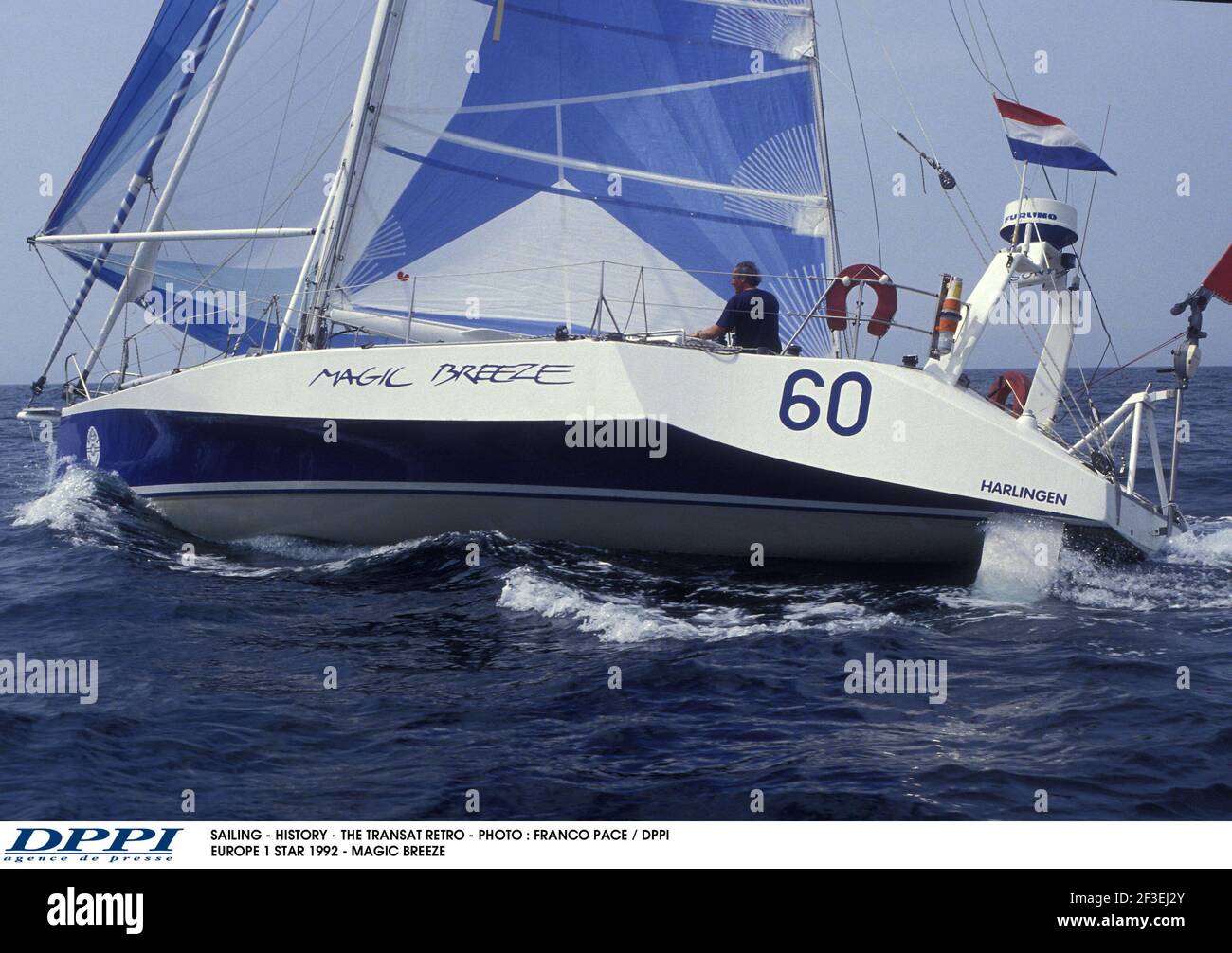 VOILE - HISTOIRE - LA TRANSAT RETRO - PHOTO : FRANCO PACE / DPPI EUROPE 1 ÉTOILE 1992 - MAGIC BREEZE Banque D'Images