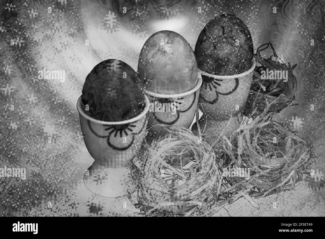 Concept Pâques : vœux de Pâques Banque D'Images