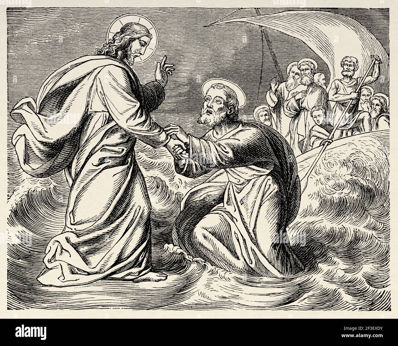Jesus marche sur la mer Banque de photographies et d’images à haute ...