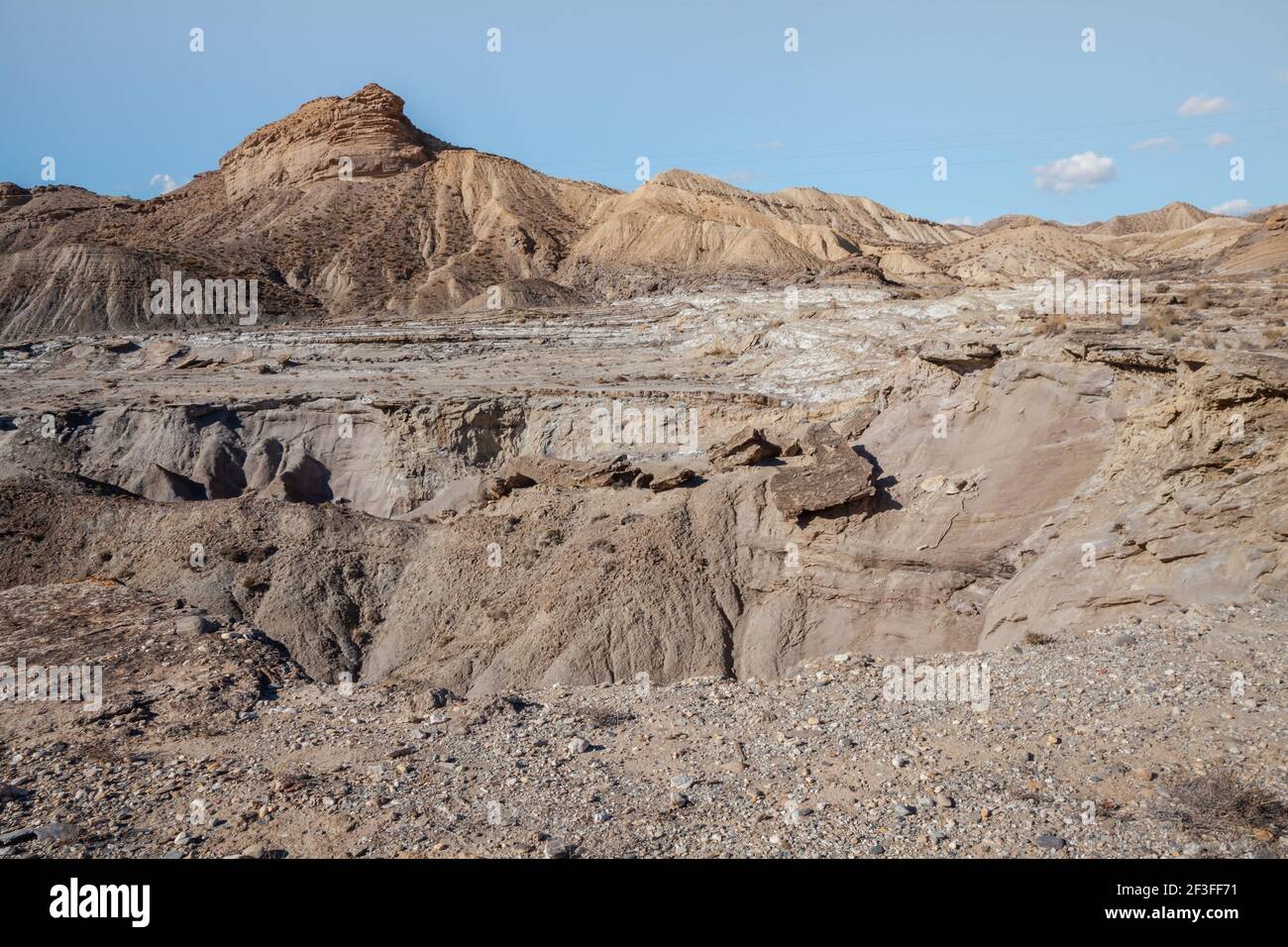 Tabernas Desert Hills Paysage à Almeria Espagne nature Adventure Voyage Europe Banque D'Images