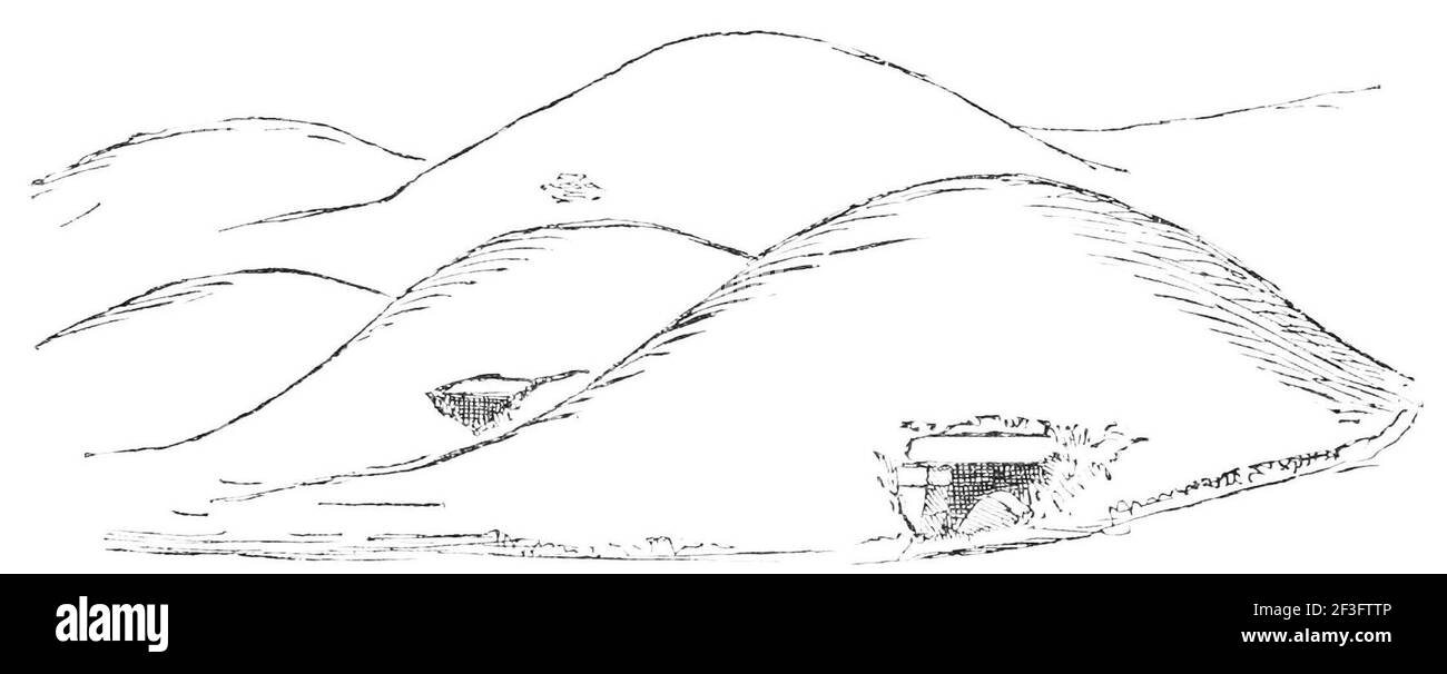 Apparence générale des dolmens. Banque D'Images