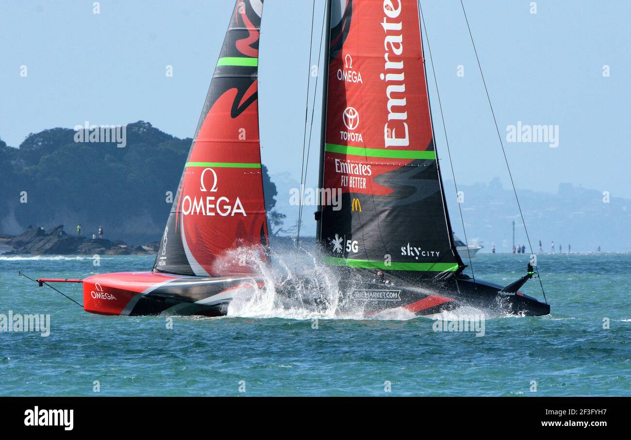 Emirates Team New Zealand North Head Auckland Americas Cup Prada Cuvette Banque D'Images