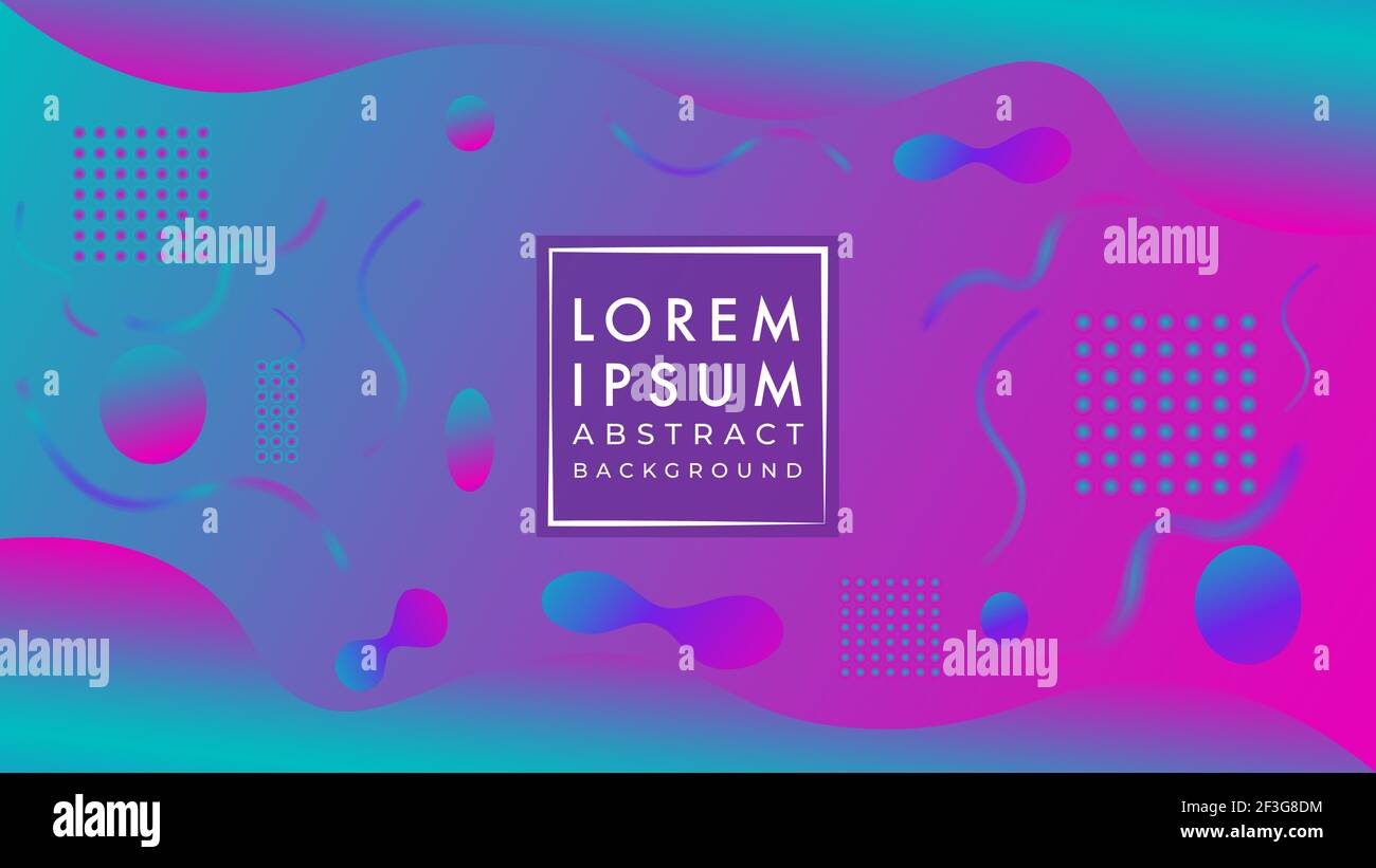 Arrière-plan géométrique coloré. Composition tendance des formes de gradient de fluide. Modèle de conception d'arrière-plan pour les affiches, les bannières, les circulaires, etc Illustration de Vecteur