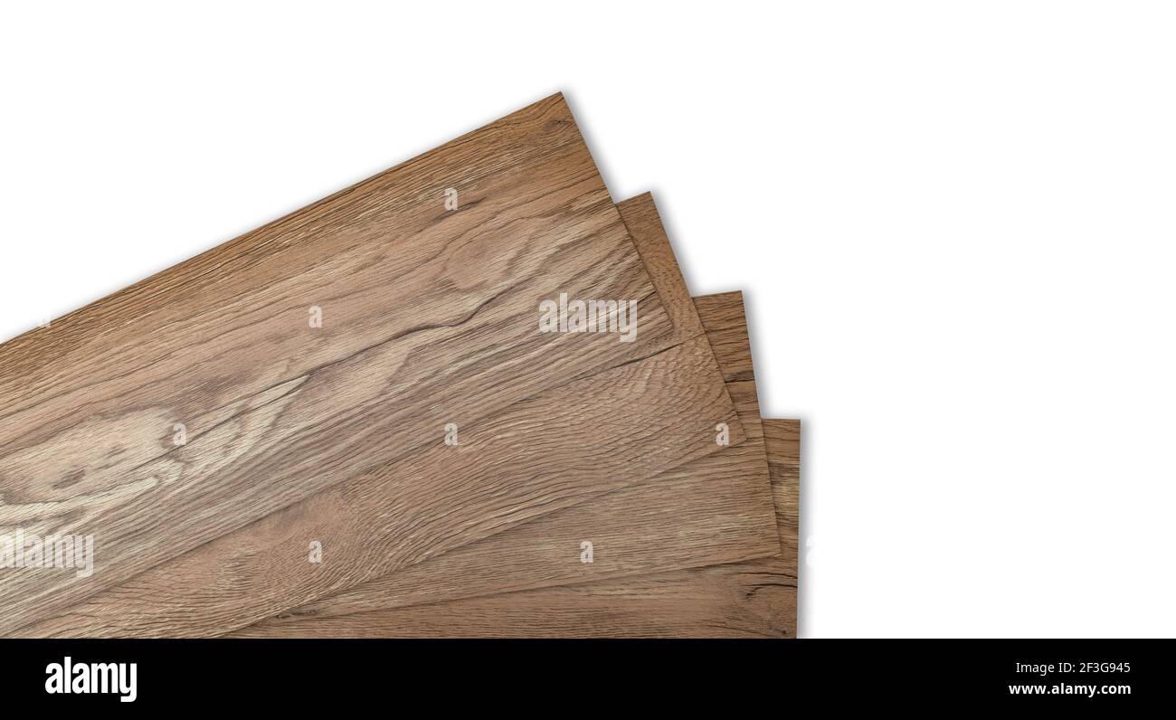 Carreaux de vinyle pour la décoration intérieure pour la rénovation de la maison. Nouveau carrelage en vinyle à motif en bois. Revêtement de sol en vinyle. Feuille de vinyle polymère pour la nouvelle maison Banque D'Images