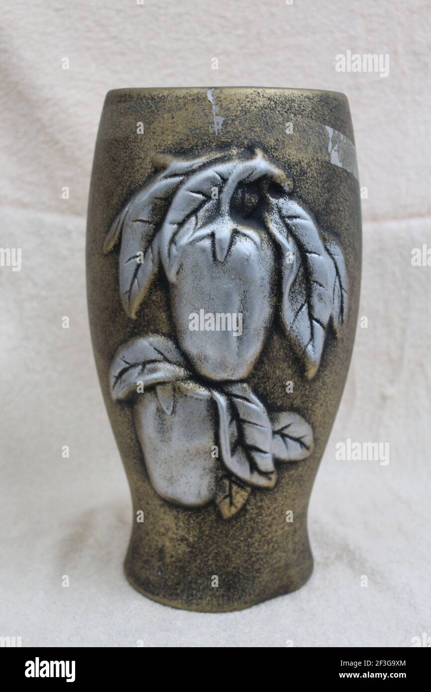 Vase chinois aux fruits Banque D'Images