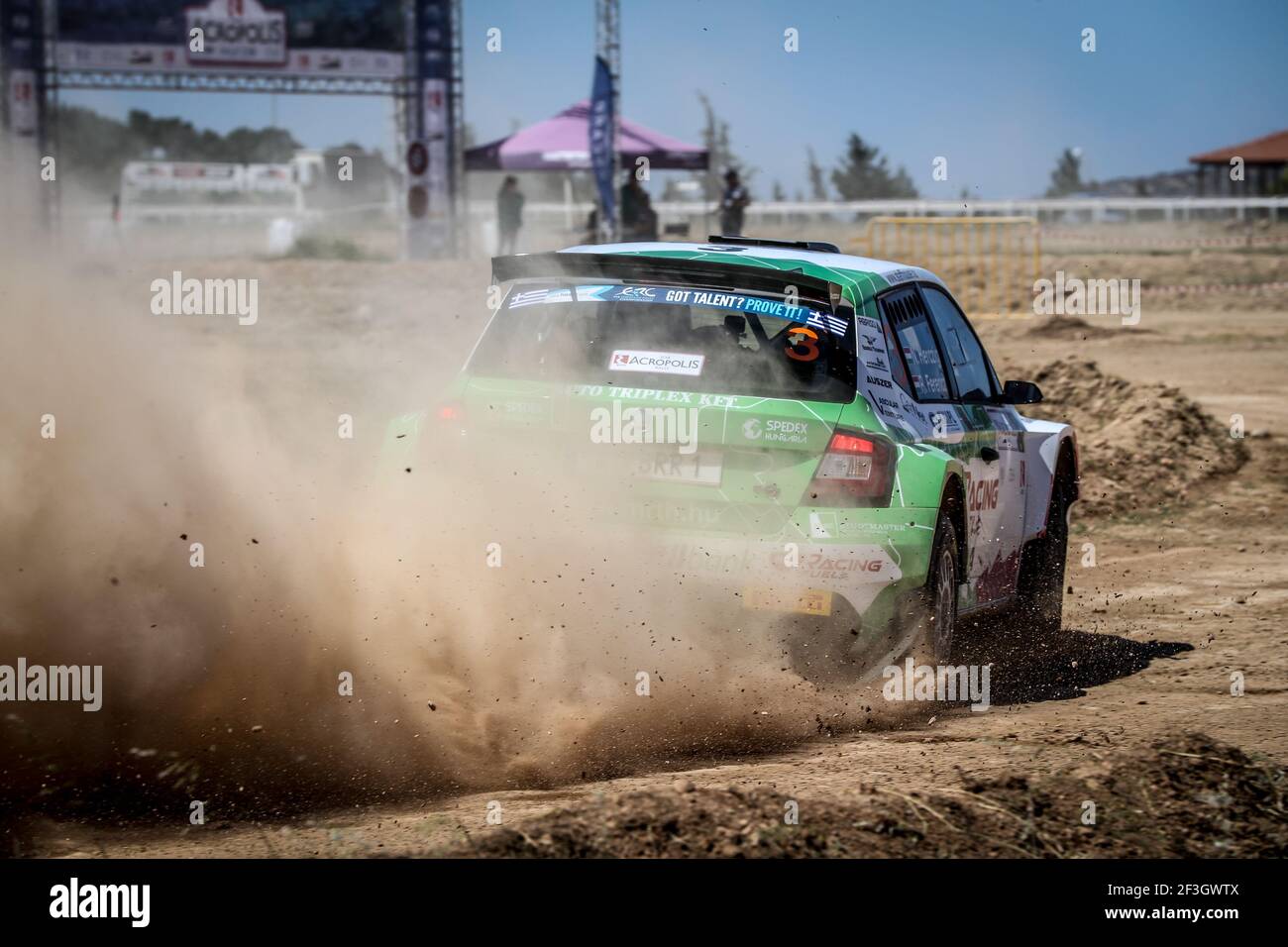 03 HERCZIG Norbert (hun), FERENCZ Ramon (hun), SKODA FABIA R5, action pendant le Championnat européen de rallye 2018 - Rallye Acropolis de GRECE, du 1er au 3 juin à Lamia - photo Alexandre Guilleraumot / DPPI Banque D'Images