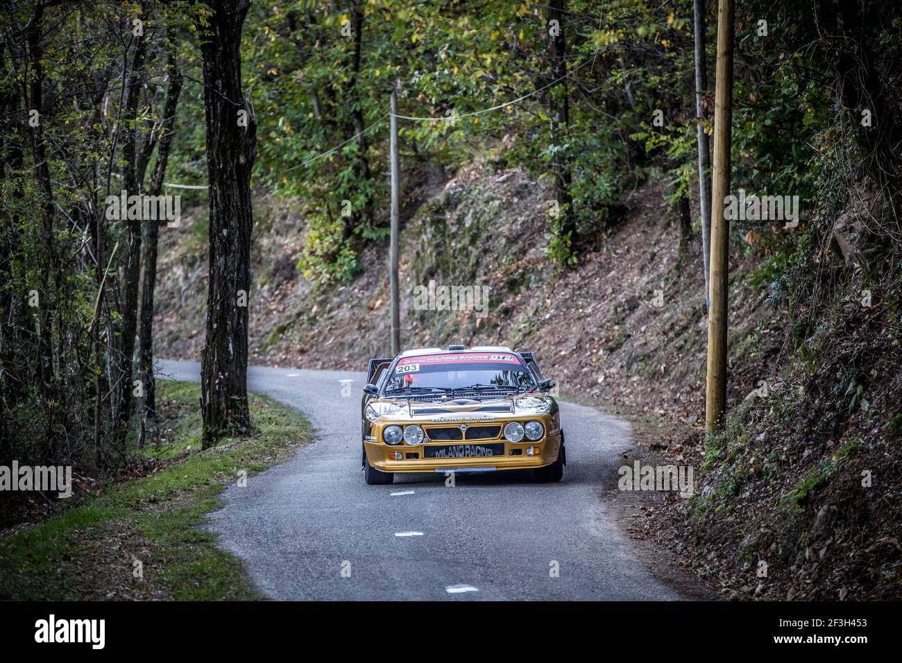 203 CANAVESE Patrick, FRA, SERRE Pascal, FRA, Lancia 037 Rally, Action, lors du championnat de rallye français 2018, Rallye critérium des Cévennes, du 26 au 28 octobre à Saint Hippolyte du fort, France - photo Gregory Lenmand / DPPI Banque D'Images