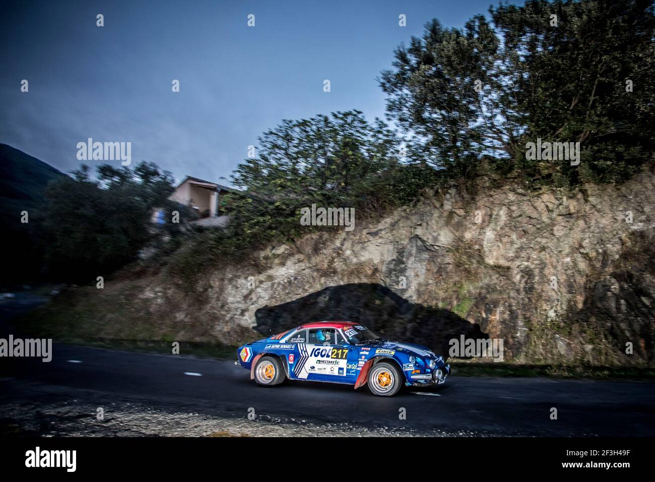 217 MERMET Philippe, FRA, CLERTON Gérard, FRA,Renault Alpine A110,action, pendant le championnat de rallye français 2018, Rallye critérium des Cévennes, 26 au 28 octobre à Saint Hippolyte du fort, France - photo Gregory Lenormand / DPPI Banque D'Images