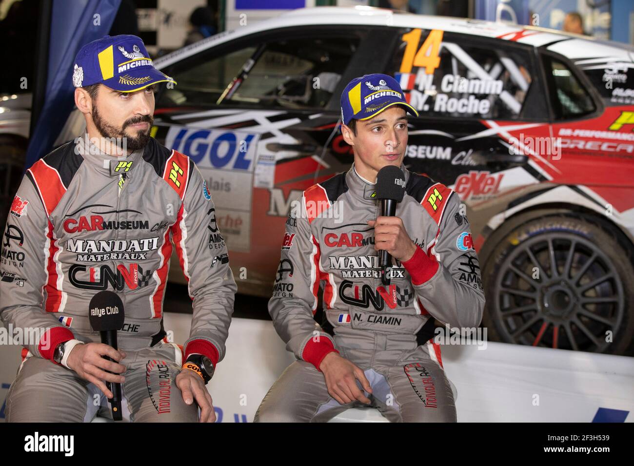 14 CIAMIN Nicolas, ROCHE Yannick , Volkswagen Polo , portrait lors du championnat de rallye français 2019, Rallye du Touquet du 14 au 16 mars au Touquet, France - photo Gregory Lenormand / DPPI Banque D'Images