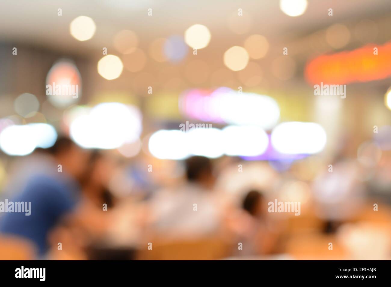 Arrière-plan flou - personnes assises dans un café Banque D'Images