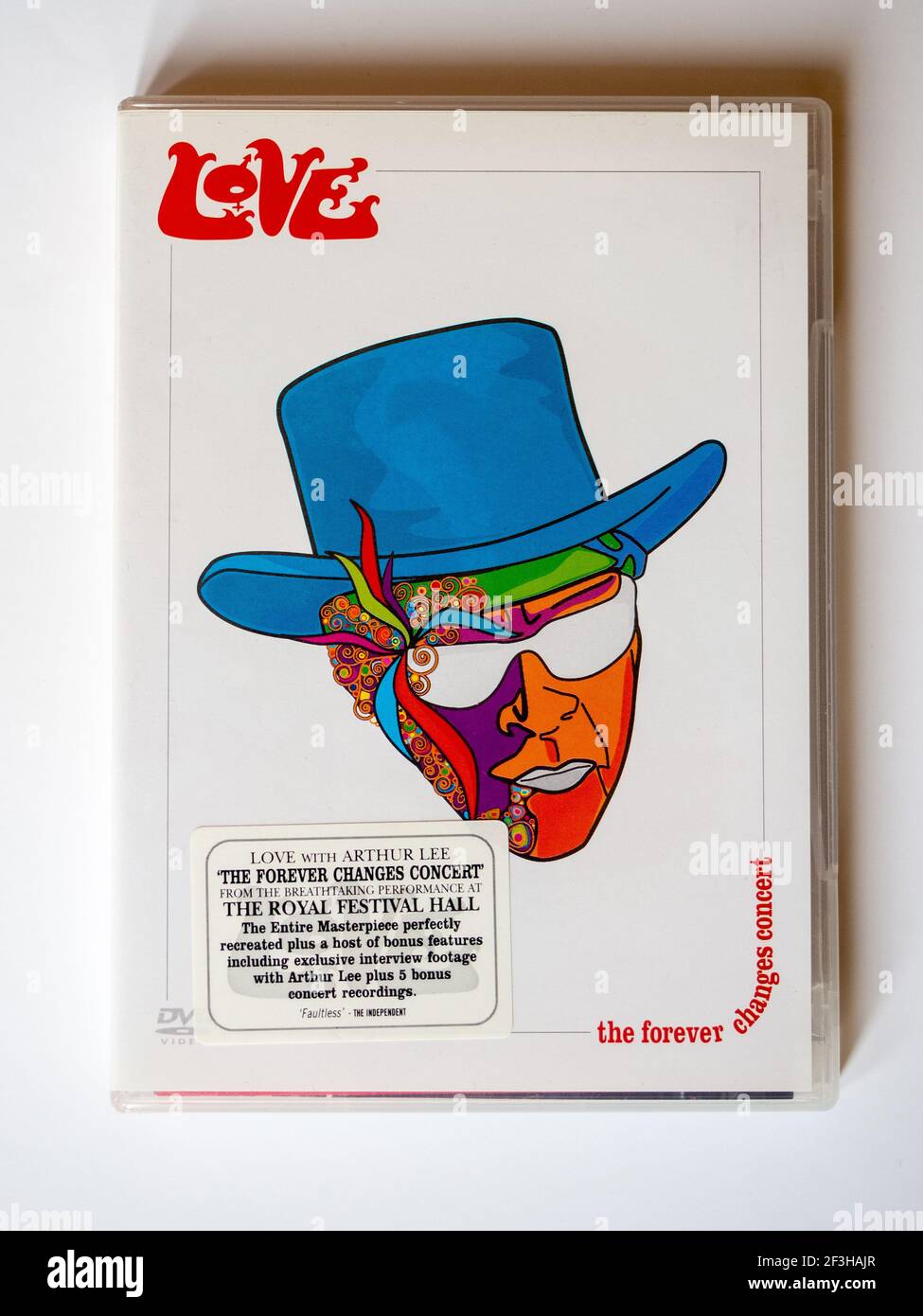 DVD of the Forever Changes concert by Love with Arthur Lee, au Royal Festival Hall, Londres, 15 janvier 2003. Banque D'Images