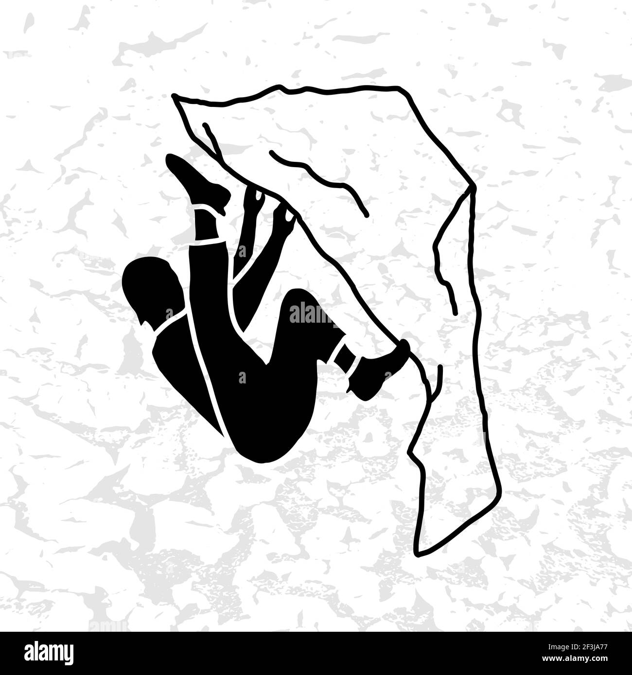 Illustration du vecteur Mountain Climber. Silhouette noire. Badge d'escalade. SPE 10 Illustration de Vecteur