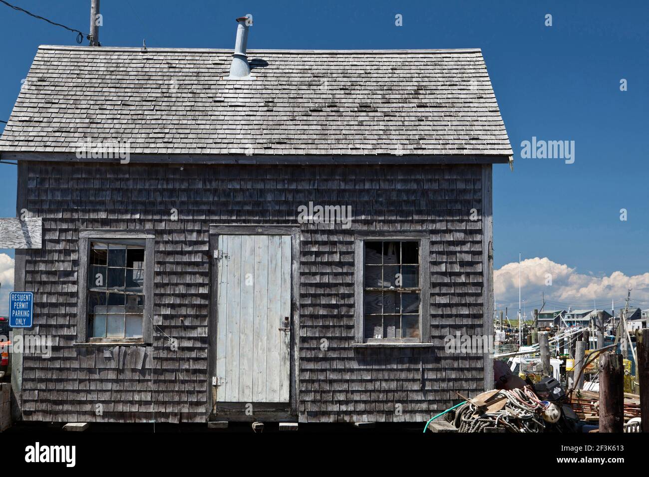 Un fisherman's hut bardeaux Menemsha Martha's Vineyard Massachusetts USA Banque D'Images