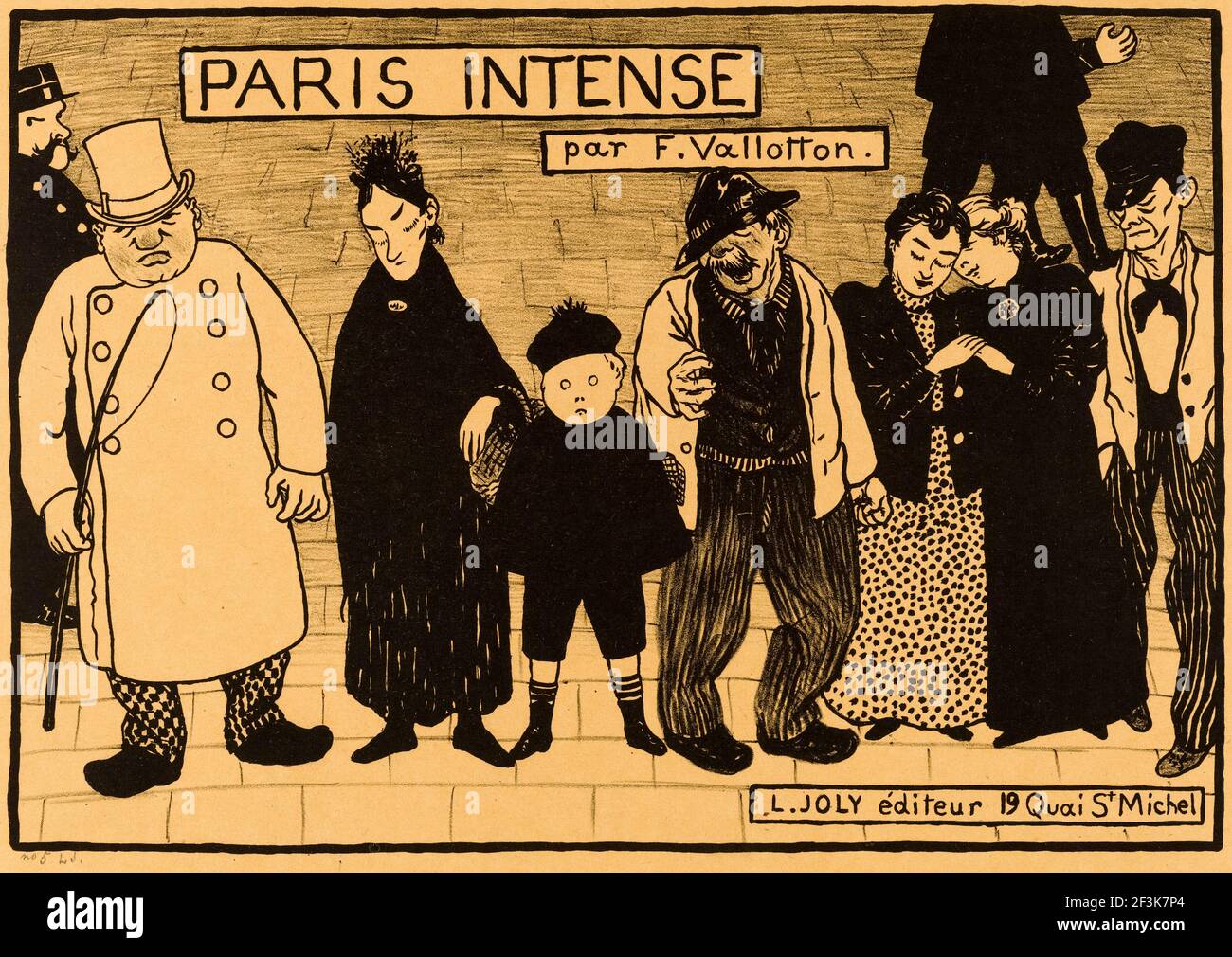 Félix Vallotton, couverture ou Frontispiece pour 'Paris intense', impression lithographique, 1894 Banque D'Images