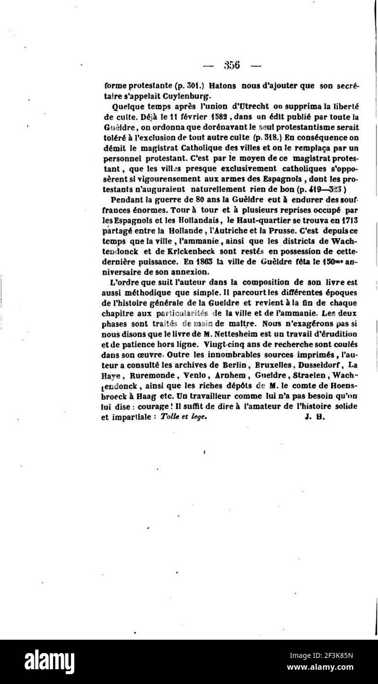 Publications de la société d'architecture dans le duché de Limbourg vol 001 p 356. Banque D'Images