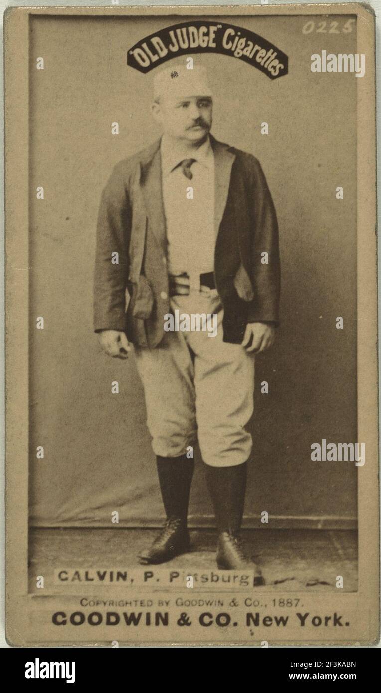 Pud Galvin, Pittsburgh Alleghenys carte de base-ball, portrait Banque D'Images