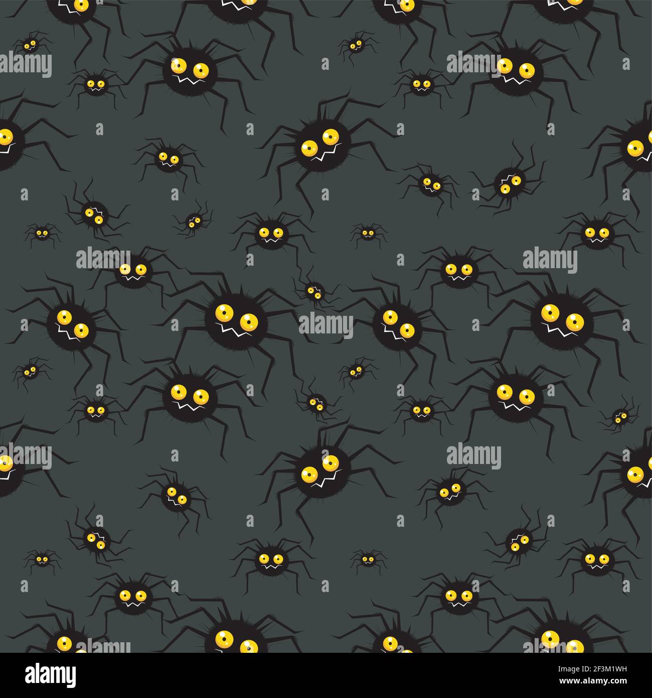 Motif Halloween sans couture avec araignées amusantes Illustration de Vecteur
