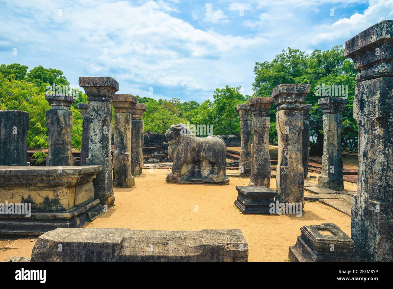 La Chambre du Conseil du Roi Nissanka Malla à Polonnaruwa, sri lanka Banque D'Images