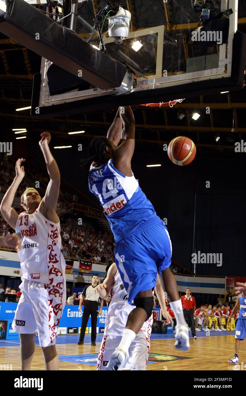 BASKET-BALL - CHAMPIONNAT EUROPÉEN 2009 - GDANSK (POL) - 09/09/2009 - PHOTO : HERVE BELLENGER / DPPIRUSSIA / FRANCE - RONNY TURIAF (FRA) Banque D'Images