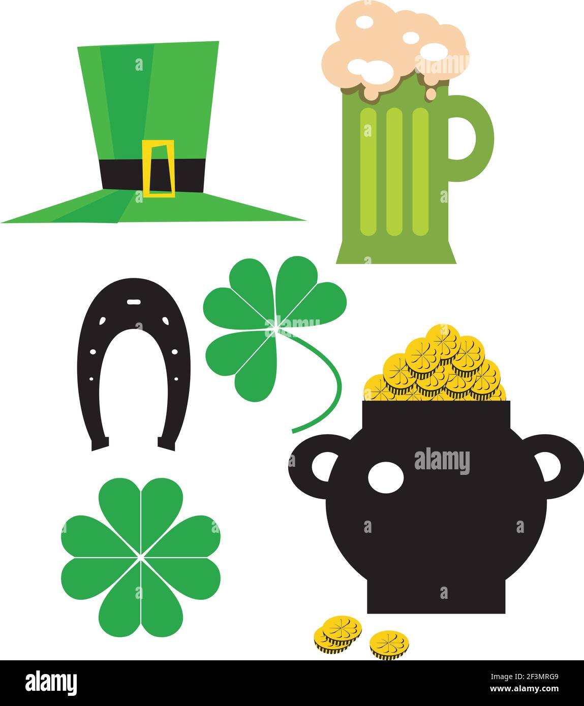 Ensemble de vecteurs de jour de Saint-Patrick Illustration de Vecteur