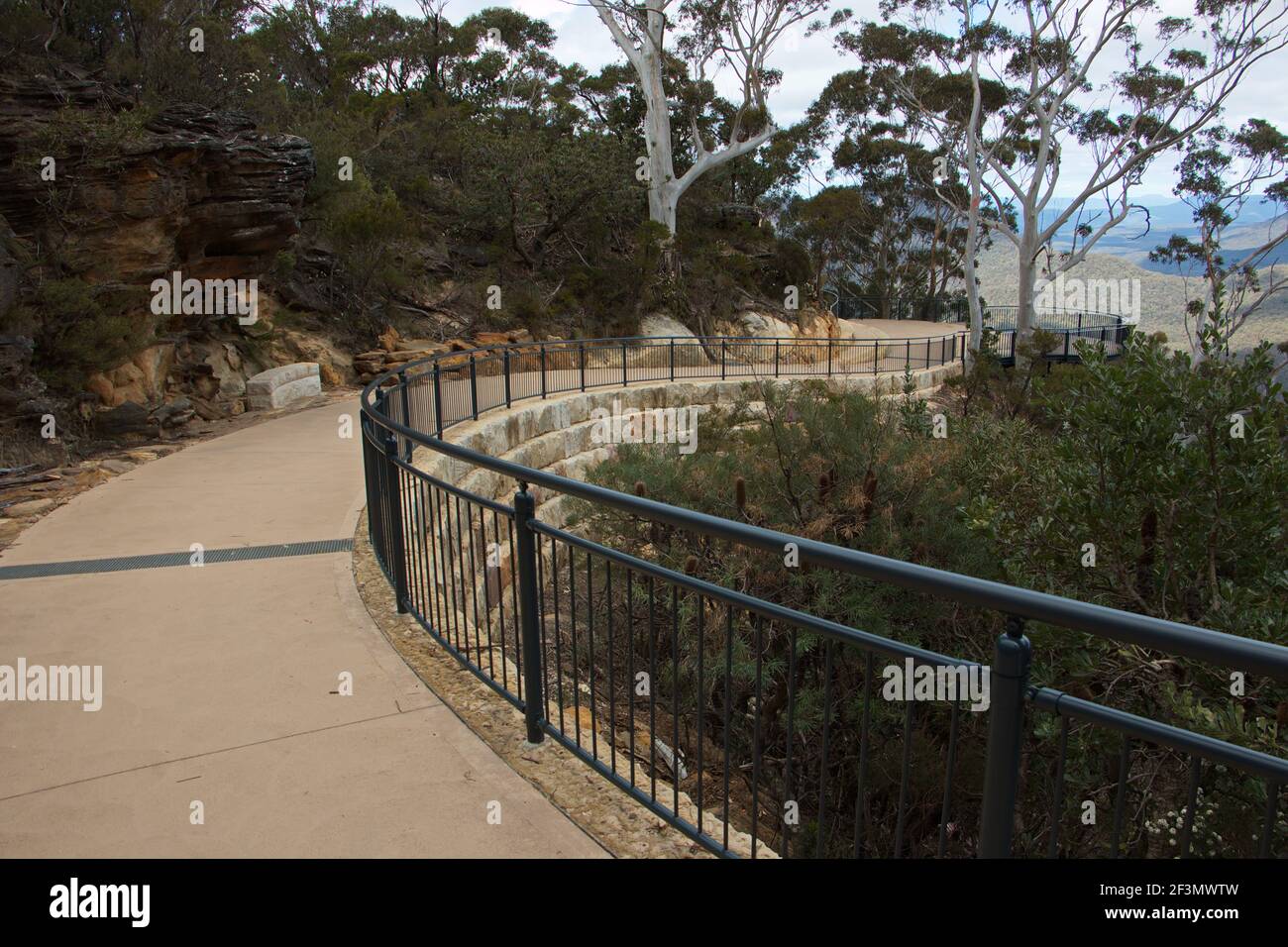 Point de vue à Katoomba dans les Blue Mountains en Australie Banque D'Images