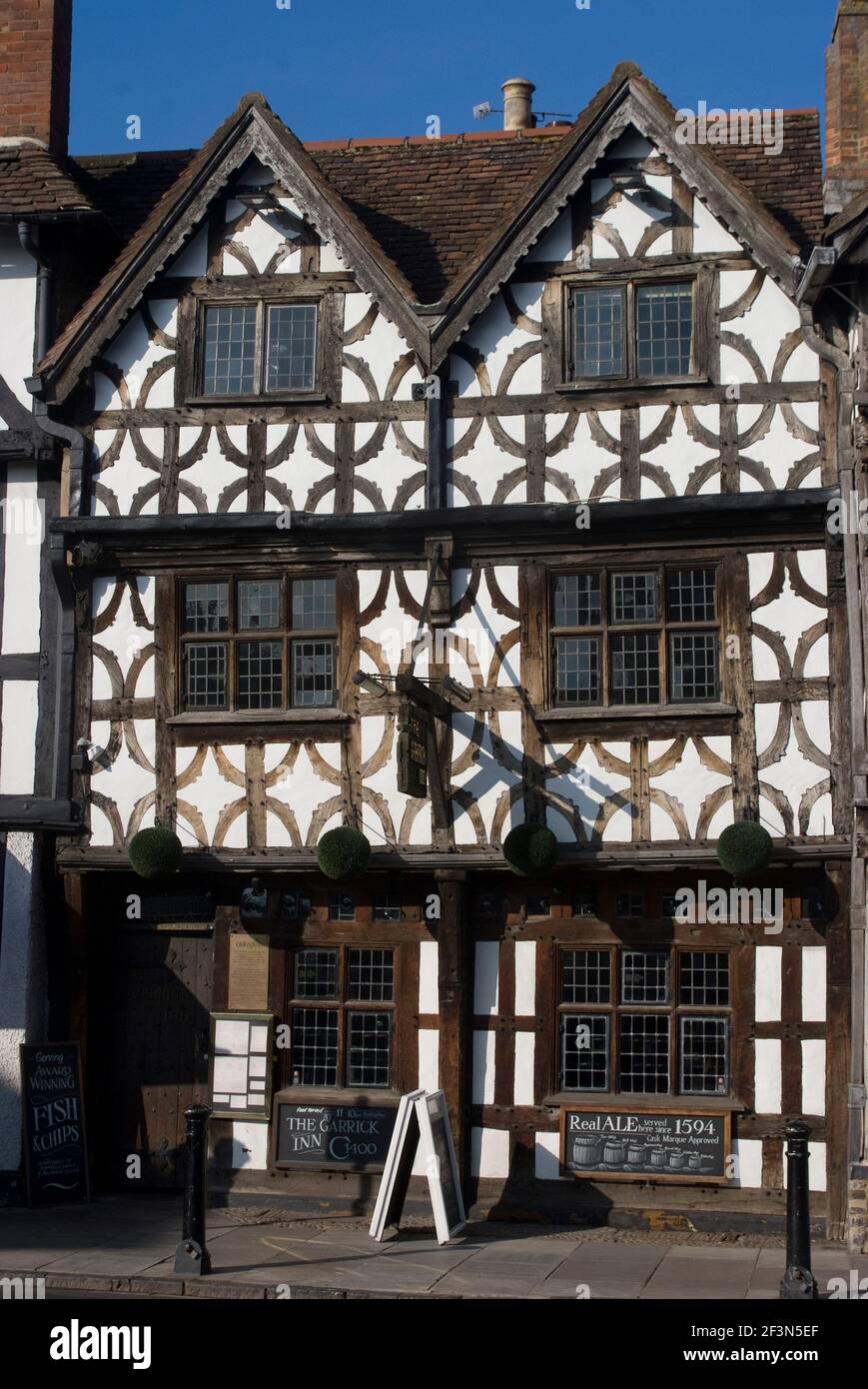 Le 15ème siècle Garrick Inn, Stratford upon Avon, Warwickshire, Angleterre | AUCUN | Banque D'Images