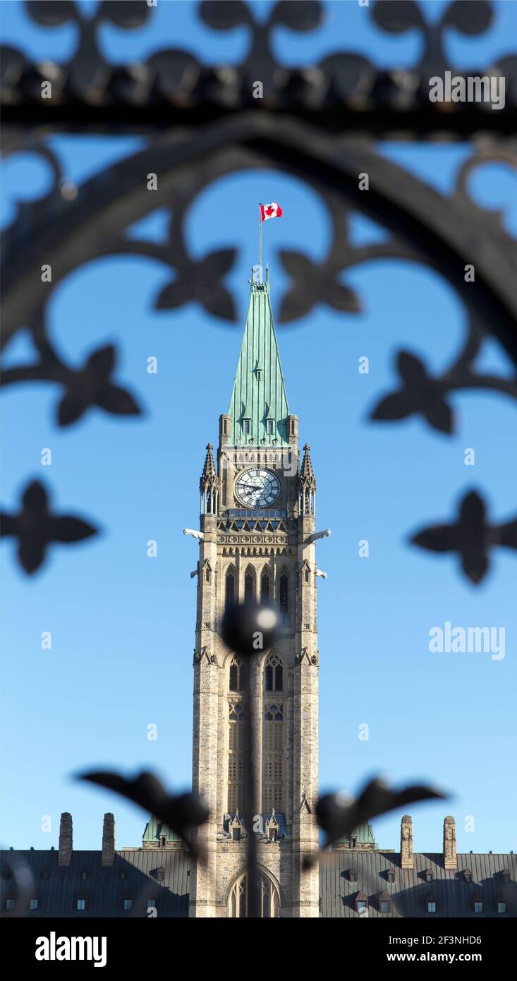 Canada,Ontario,Ottawa,Tour de la paix, également connue sous le nom de Tour de la victoire et de la paix Banque D'Images