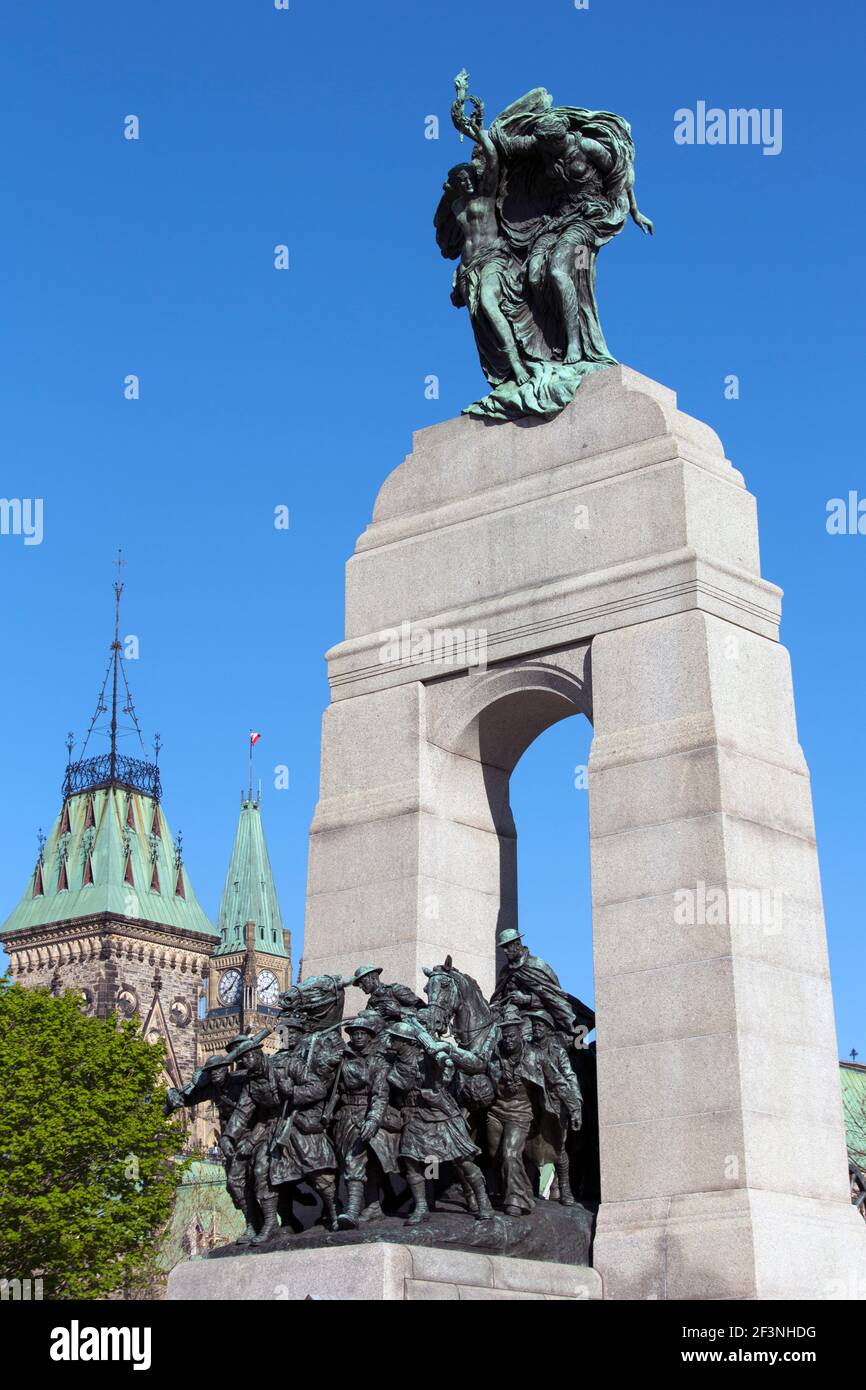 Canada,Ontario,Ottawa,Monument commémoratif de guerre national,conçu par Vernon March Banque D'Images