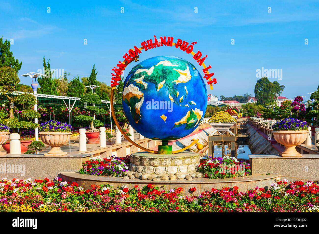 DALAT, VIETNAM - Mars 13, 2018 : Dalat Flower Garden Park à Da Lat ville au Vietnam Banque D'Images