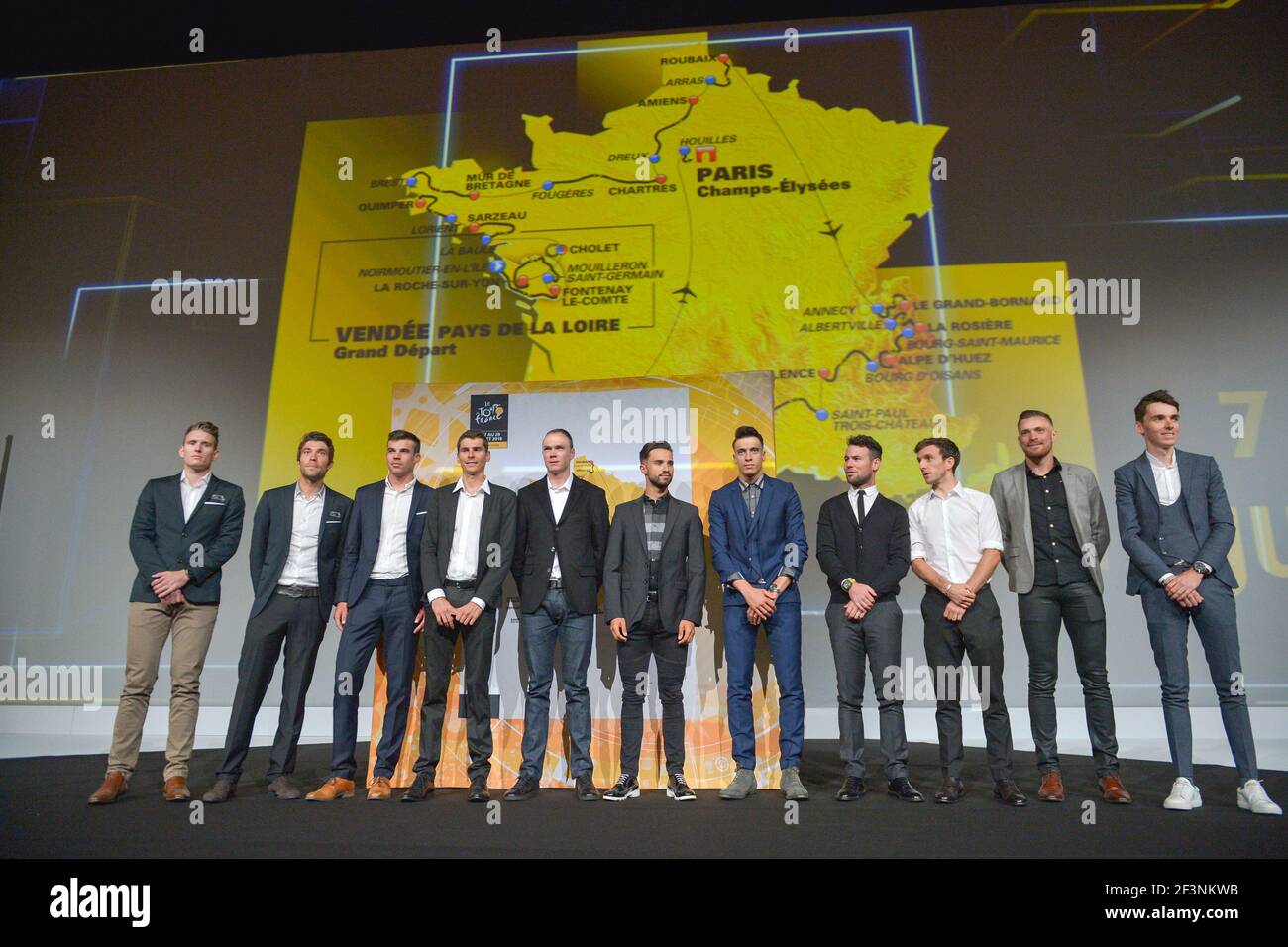La présentation du 105e Tour de France 2018 le 17 octobre 2017 au Palais des Congrès à Paris, France - photo I-HARIS / DPPI Banque D'Images